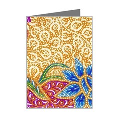 Batik Indonesian Culture Indonesia Authentic Mini Greeting Card by Perong