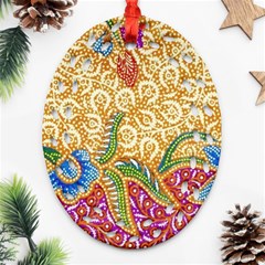 Batik Indonesian Culture Indonesia Authentic Ornament (oval Filigree)