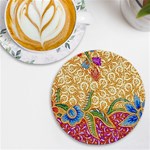 Batik Indonesian Culture Indonesia Authentic UV Print Round Tile Coaster Front