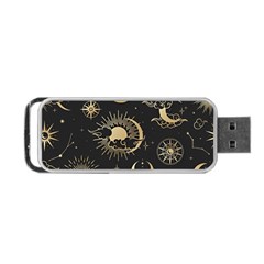 Asian Seamless Pattern With Clouds Moon Sun Stars Vector Collection Oriental Chinese Japanese Korean Portable Usb Flash (one Side) by Perong