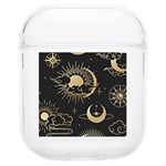 Asian Seamless Pattern With Clouds Moon Sun Stars Vector Collection Oriental Chinese Japanese Korean Soft TPU AirPods 1/2 Case Front