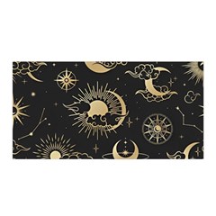 Asian Seamless Pattern With Clouds Moon Sun Stars Vector Collection Oriental Chinese Japanese Korean Satin Wrap 35  X 70  by Perong