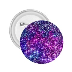 Purple Violet Glitter Galaxy Nebula Space Pattern 2.25  Buttons