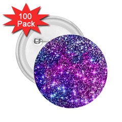 Purple Violet Glitter Galaxy Nebula Space Pattern 2 25  Buttons (100 Pack)  by Perong