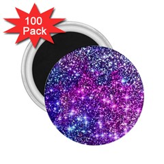 Purple Violet Glitter Galaxy Nebula Space Pattern 2.25  Magnets (100 pack) 