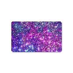 Purple Violet Glitter Galaxy Nebula Space Pattern Magnet (name Card) by Perong