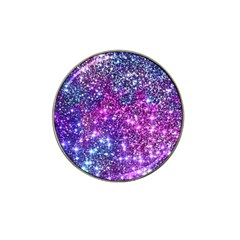 Purple Violet Glitter Galaxy Nebula Space Pattern Hat Clip Ball Marker (4 pack)