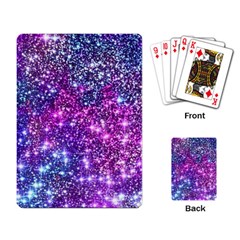 Purple Violet Glitter Galaxy Nebula Space Pattern Playing Cards Single Design (Rectangle)