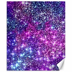 Purple Violet Glitter Galaxy Nebula Space Pattern Canvas 8  x 10 