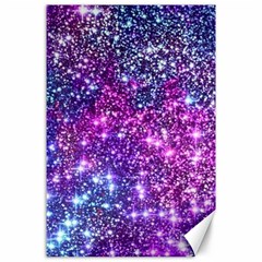 Purple Violet Glitter Galaxy Nebula Space Pattern Canvas 24  X 36  by Perong