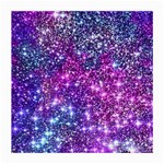 Purple Violet Glitter Galaxy Nebula Space Pattern Medium Glasses Cloth (2 Sides) Front