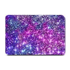 Purple Violet Glitter Galaxy Nebula Space Pattern Small Doormat