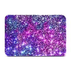 Purple Violet Glitter Galaxy Nebula Space Pattern Plate Mats