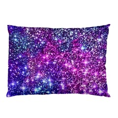 Purple Violet Glitter Galaxy Nebula Space Pattern Pillow Case by Perong