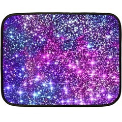 Purple Violet Glitter Galaxy Nebula Space Pattern Fleece Blanket (Mini)