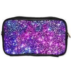 Purple Violet Glitter Galaxy Nebula Space Pattern Toiletries Bag (One Side)