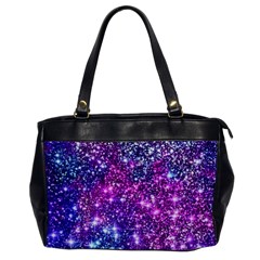 Purple Violet Glitter Galaxy Nebula Space Pattern Oversize Office Handbag