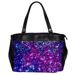 Purple Violet Glitter Galaxy Nebula Space Pattern Oversize Office Handbag Front