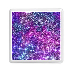 Purple Violet Glitter Galaxy Nebula Space Pattern Memory Card Reader (Square)