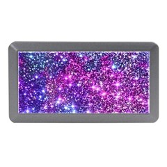 Purple Violet Glitter Galaxy Nebula Space Pattern Memory Card Reader (Mini)