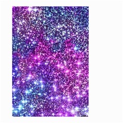 Purple Violet Glitter Galaxy Nebula Space Pattern Small Garden Flag (Two Sides)