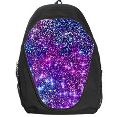 Purple Violet Glitter Galaxy Nebula Space Pattern Backpack Bag