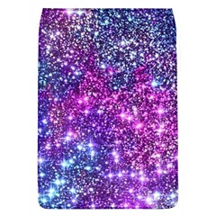 Purple Violet Glitter Galaxy Nebula Space Pattern Removable Flap Cover (L)