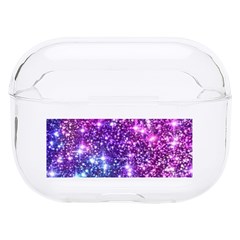 Purple Violet Glitter Galaxy Nebula Space Pattern Hard Pc Airpods Pro Case by Perong