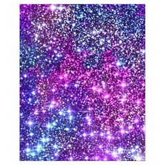 Purple Violet Glitter Galaxy Nebula Space Pattern Drawstring Bag (Small)