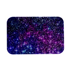 Purple Violet Glitter Galaxy Nebula Space Pattern Open Lid Metal Box (Silver)  