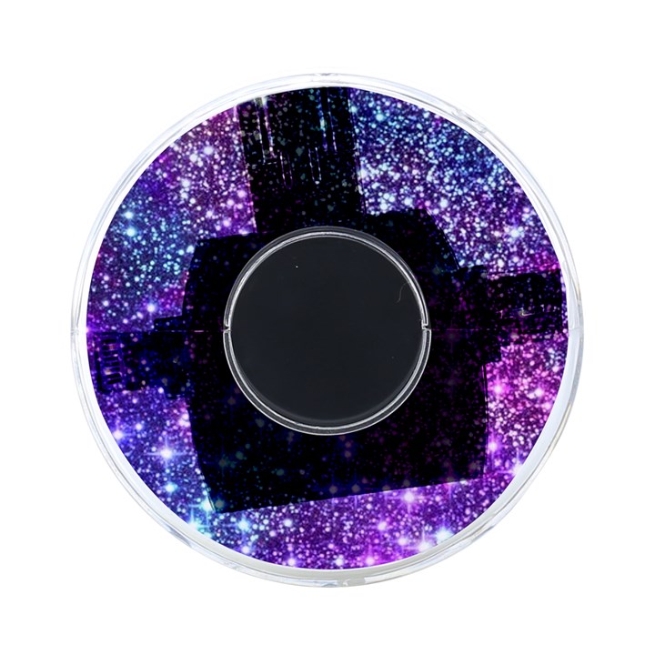 Purple Violet Glitter Galaxy Nebula Space Pattern On-the-Go Memory Card Reader