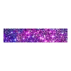 Purple Violet Glitter Galaxy Nebula Space Pattern Velvet Scrunchie by Perong