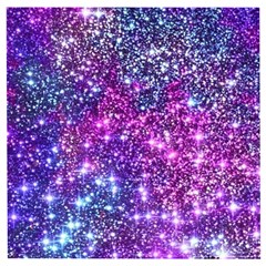 Purple Violet Glitter Galaxy Nebula Space Pattern Wooden Puzzle Square by Perong