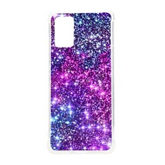 Purple Violet Glitter Galaxy Nebula Space Pattern Samsung Galaxy S20 Plus 6.7 Inch TPU UV Case