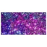 Purple Violet Glitter Galaxy Nebula Space Pattern Banner and Sign 4  x 2  Front