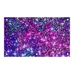 Purple Violet Glitter Galaxy Nebula Space Pattern Banner and Sign 5  x 3  Front