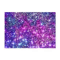 Purple Violet Glitter Galaxy Nebula Space Pattern Crystal Sticker (a4) by Perong