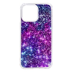 Purple Violet Glitter Galaxy Nebula Space Pattern Iphone 14 Pro Max Tpu Uv Print Case by Perong