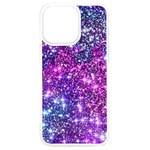 Purple Violet Glitter Galaxy Nebula Space Pattern iPhone 15 Pro Max TPU UV Print Case Front