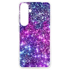 Purple Violet Glitter Galaxy Nebula Space Pattern Samsung Galaxy S24 Ultra 6.9 Inch TPU UV Case