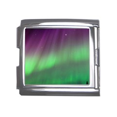 Northern Lights Green Aurora Borealis Mega Link Italian Charm (18mm)