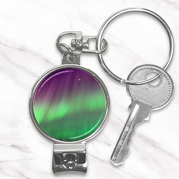 Northern Lights Green Aurora Borealis Nail Clippers Key Chain