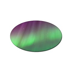 Northern Lights Green Aurora Borealis Sticker (oval)