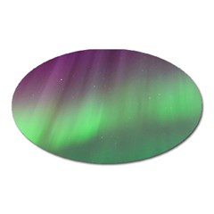 Northern Lights Green Aurora Borealis Oval Magnet by Perong