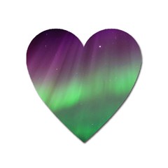 Northern Lights Green Aurora Borealis Heart Magnet