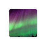 Northern Lights Green Aurora Borealis Square Magnet Front