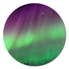 Northern Lights Green Aurora Borealis Magnet 5  (round)