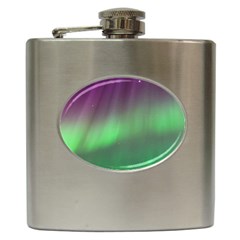 Northern Lights Green Aurora Borealis Hip Flask (6 Oz) by Perong