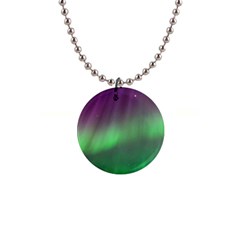 Northern Lights Green Aurora Borealis 1  Button Necklace