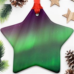 Northern Lights Green Aurora Borealis Star Ornament (two Sides)